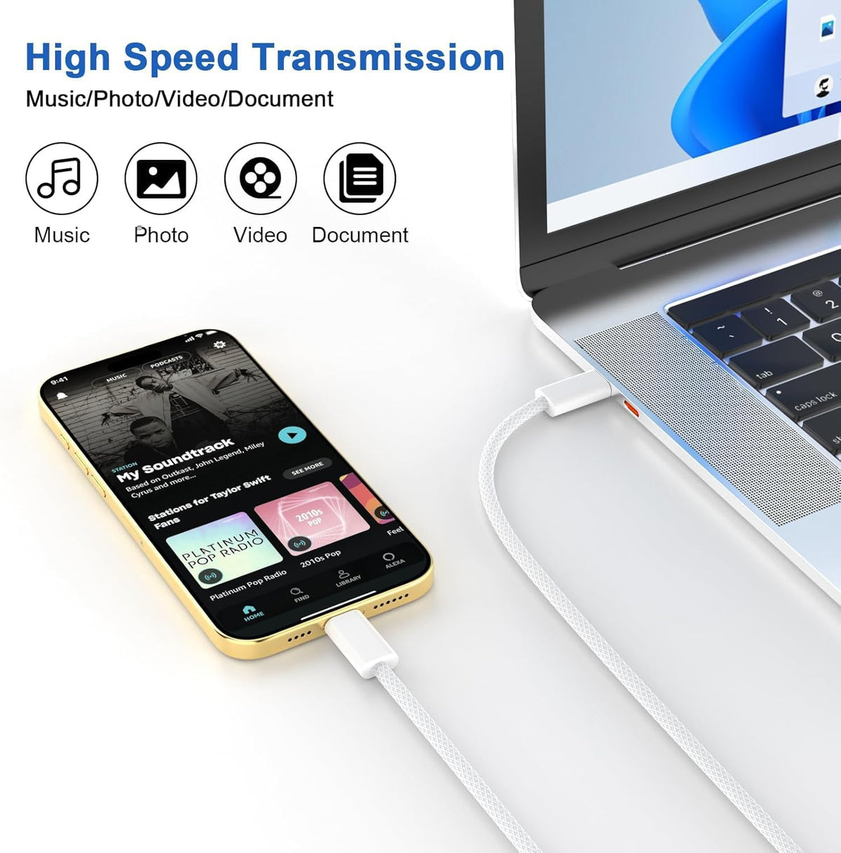 iPhone 16 Charger Fast Charging,iPad USB C Fast Charger & 2Pack 3FT Type C USBC to C Woven Cable Cord for Apple iPhone 16/16e/16 Pro/16 Pro Max/iPhone 15 Plus,i-Pad Pro13/12.9/11inch,11th/A16Air,Mini