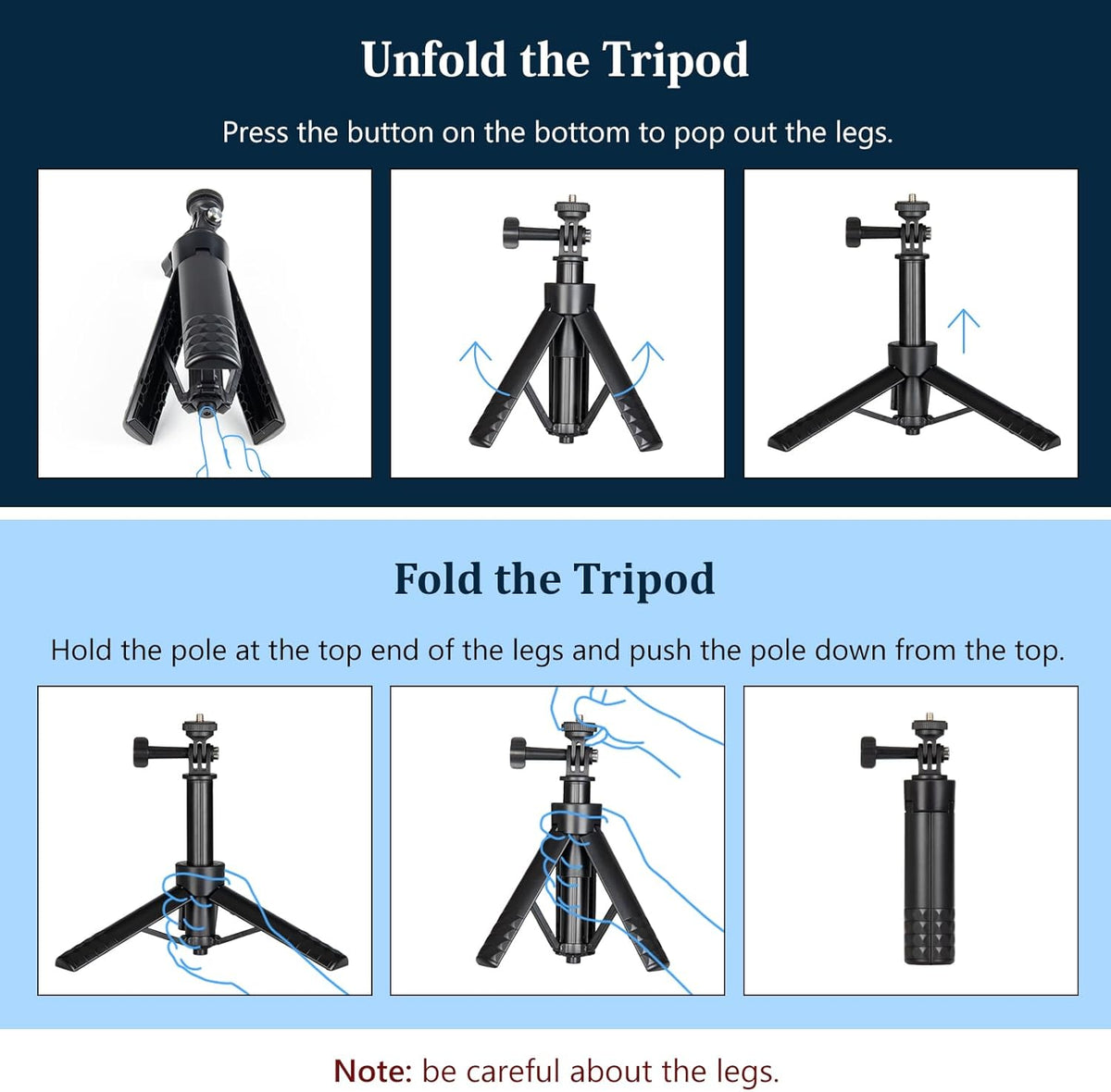 HSU 13 12 11 Insta360 X5, X4, X3, X2, Tripod Stand + Selfie Stick Pole - Waterproof Hand Grip for GoPro Here AKASO DJI