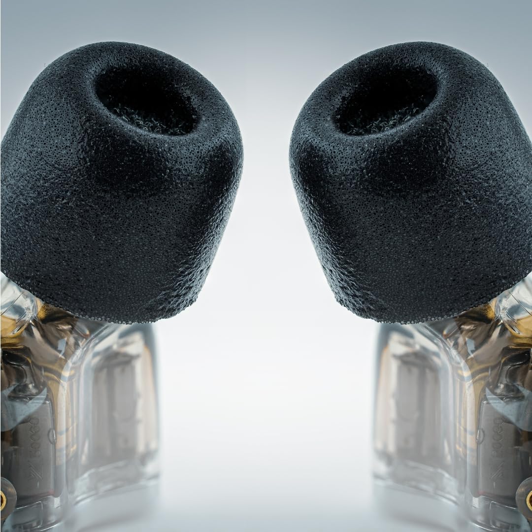 Comply 600 Core Series | Memory Foam Replacement IEM Ear Tips for Truthear, Sennheiser, Moondrop & More | Superior Noise Isolation, Ultimate Comfort, Secure Fit | TechDefender, Black, Small (3 Pairs)