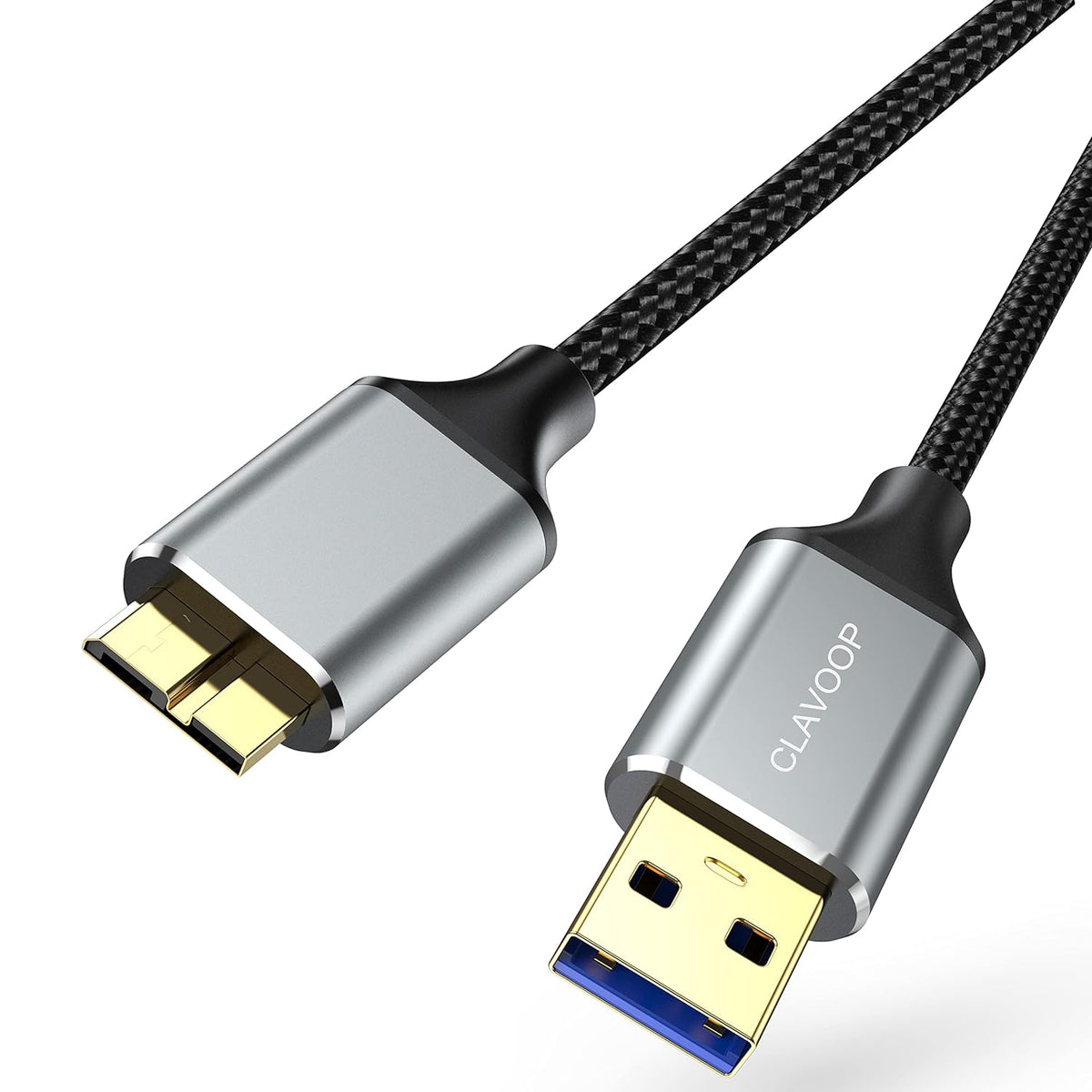 3.0 1.5 5 USB Micro B Cable FT, External Hard Drive Cable Gbps High-Speed USB A to Micro B Hard Drive Cord Compatible