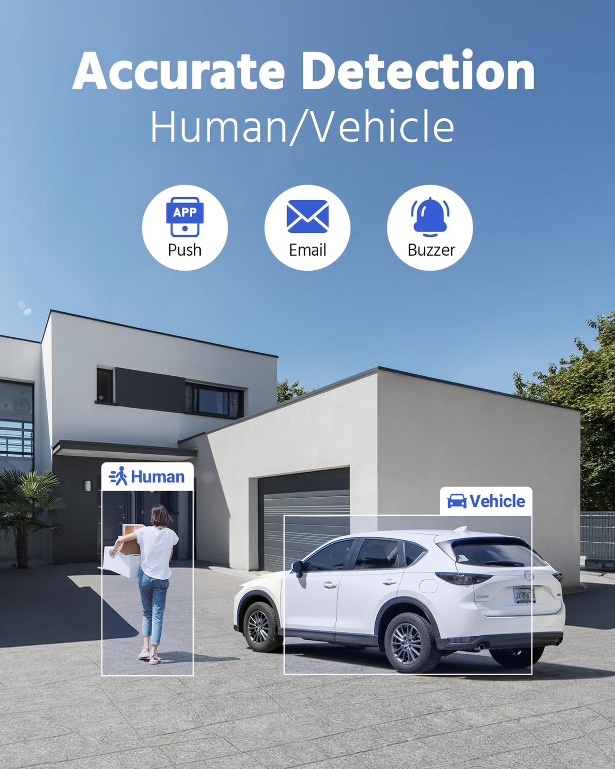 ANNKE 8CH H.265+ 3K Lite Wired Security Camera System with AI Human/Vehicle Detection, 4 x 1920TVL 2MP CCTV IP67 Cameras with Smart Dual Light