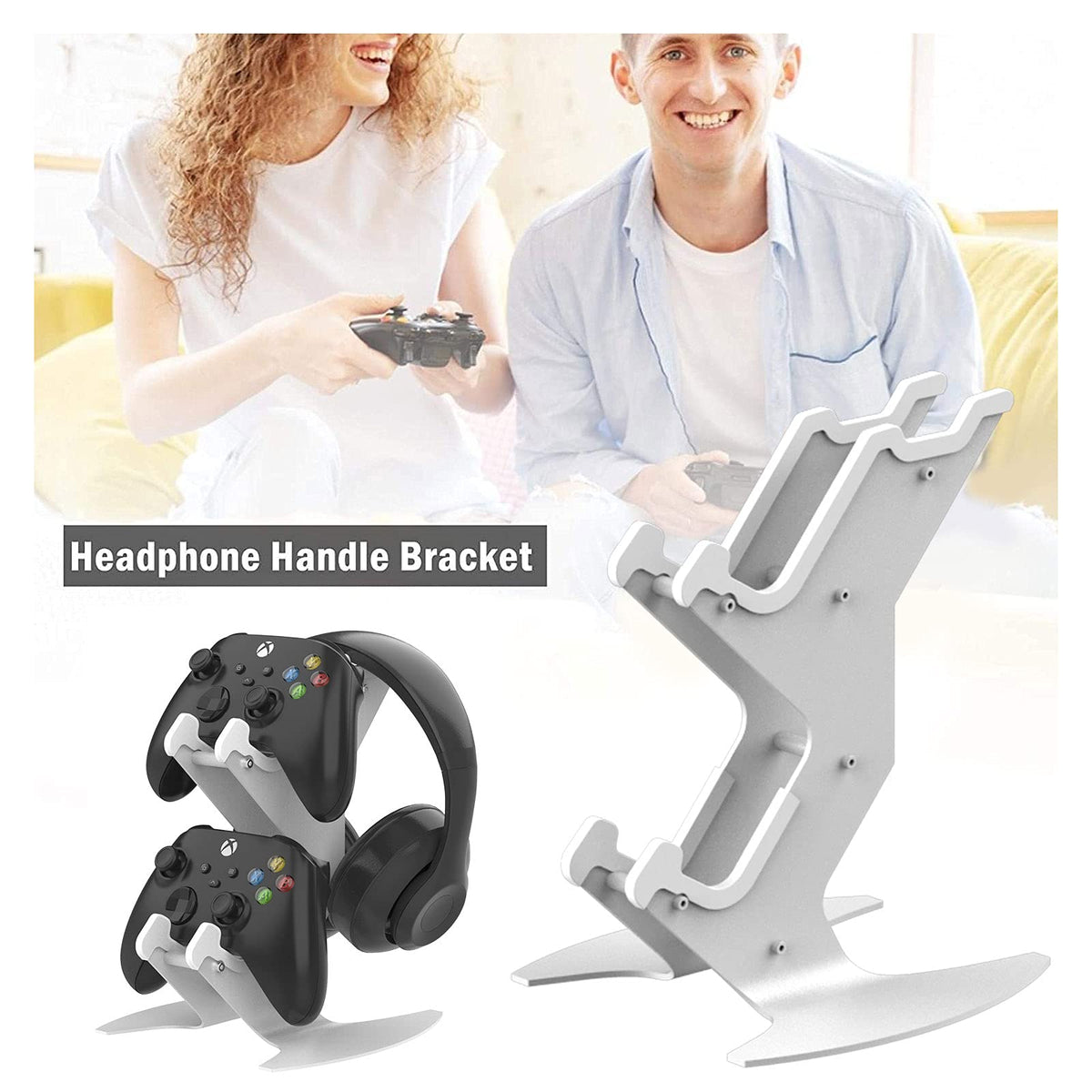 NBCP Controller Holder, Game Controller Headset Stand for Xbox Series X S/Xbox one / PS5 / PS4 / NS/PC/Headset, Aluminum Metal Headset Mount Universal