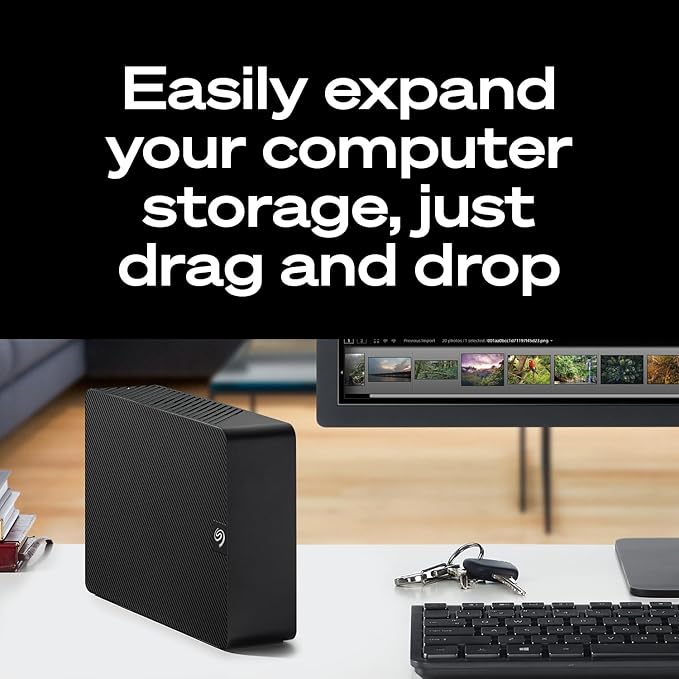 Seagate Expansion 12TB External Hard Drive HDD - USB 3.0 with Rescue Data Recovery Services (STKP12000400)