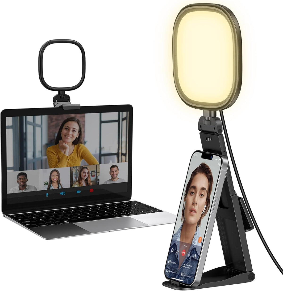 InnoGear 120 5 Video Conference Light for Computer, LED Streaming Light On-Camera Video Lights for Monitor Camera