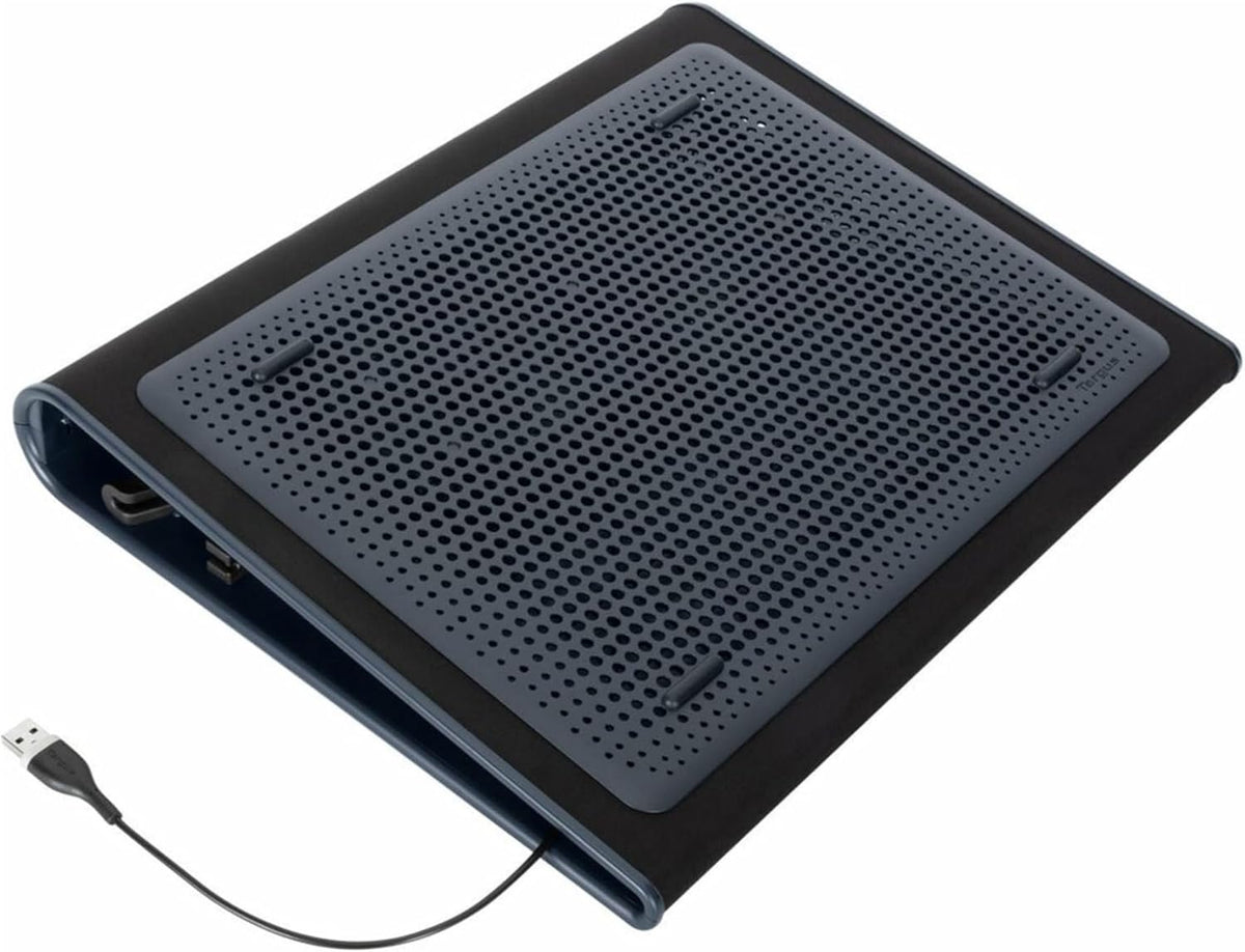 Targus 17 Inch Dual Fan Lap Chill Mat - Soft Neoprene Laptop Cooling Pad for Heat Protection, Fits Most 17" Laptops and Smaller - USB-A Connected Dual Fans for Heat Dispersion (AWE55US)