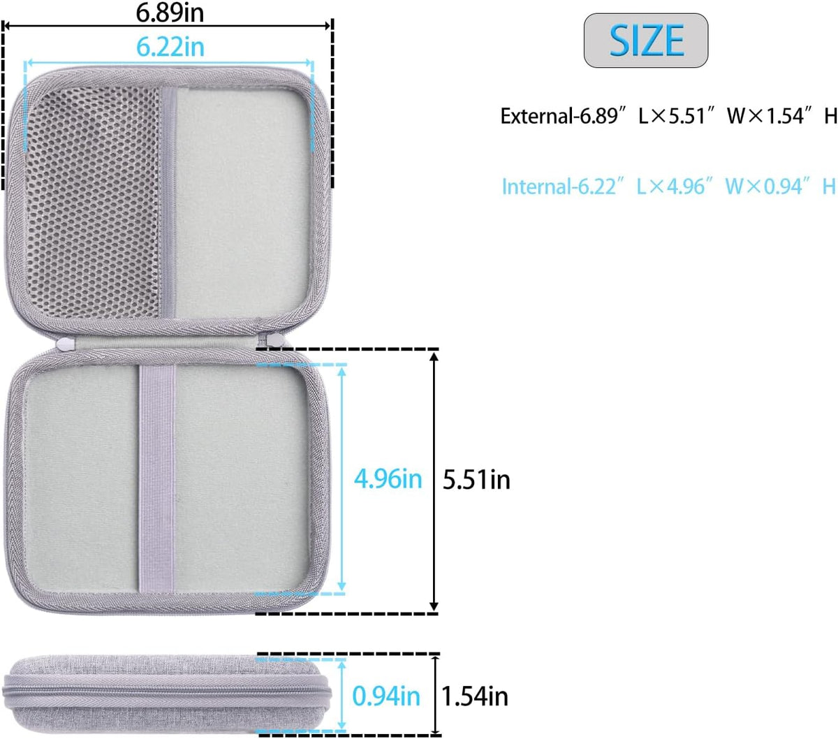 inDomit Hard Protective Travel Case for Wireless Number Pad, Compatible with Lekvey/iClever/Nulea Bluetooth Number