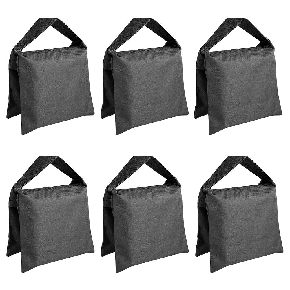 Neewer® 6 Pack Black Sand Bag Photography Studio Video Stage Film Saddlebag for Light Stands Boom Arms Tripods