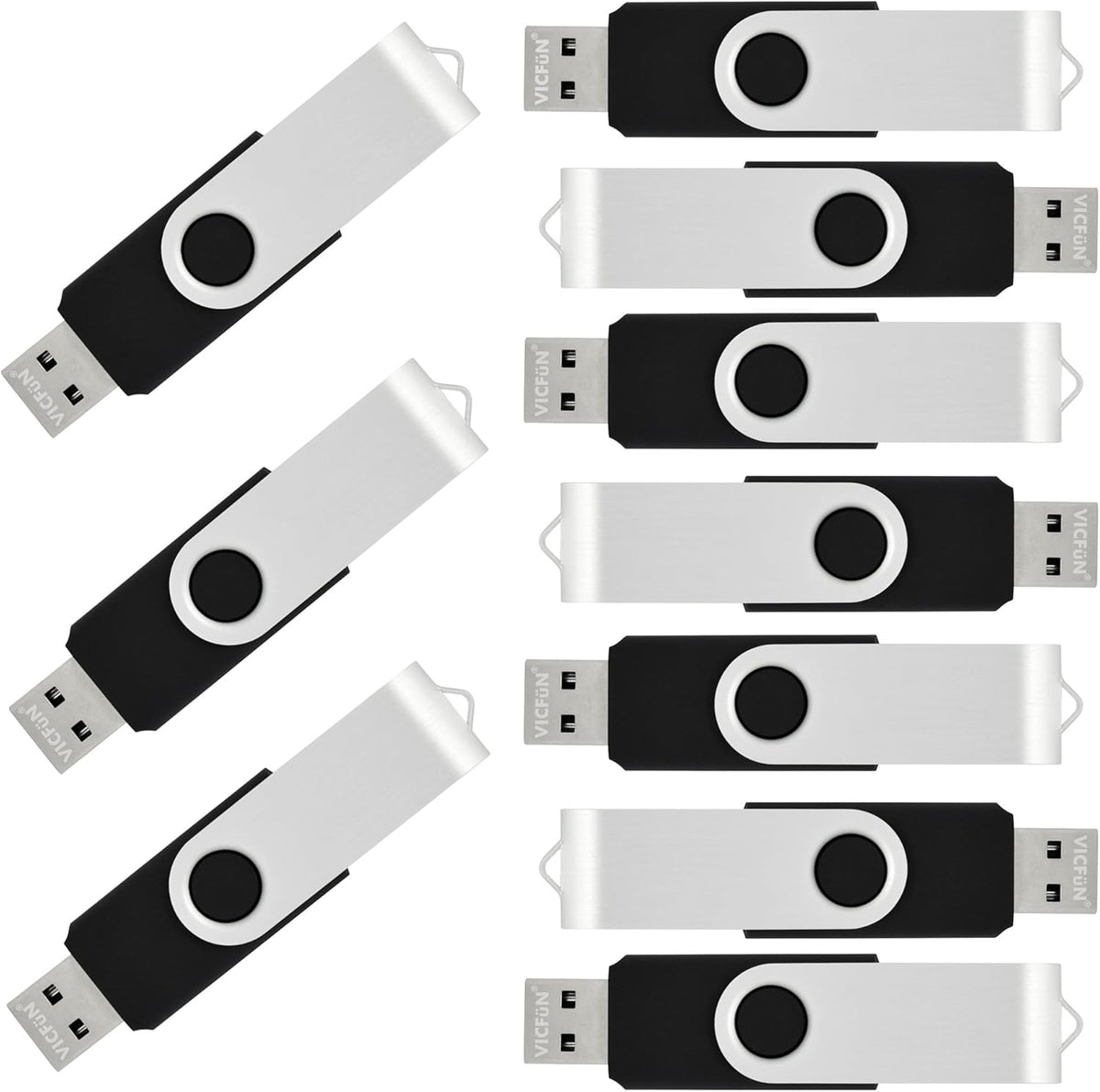 10 Pack 32GB USB Flash Drives Bulk 32GB Flash Drive 10 Pack USB Thumb Drive USB2.0-Black