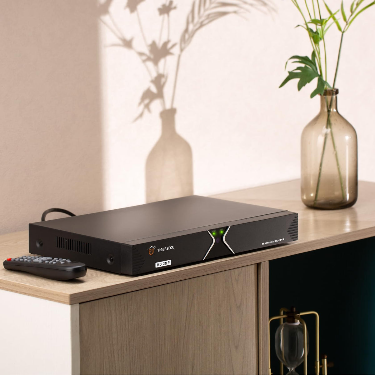 TIGERSECU Super HD 1080P 16 Channel DVR Security Recorder with 2TB Hard Drive, Hybrid 6-in-1 CCTV DVR Recorder Compatible with 2MP and 5MP TVI, AHD