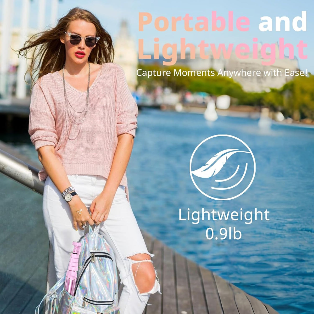UBeesize 62" Phone Tripod & Selfie Stick, Camera Tripod Stand with Wireless Remote and Phone Holder,Compatible with iPhone Android Phone, Perfect for Selfies/Video Recording/Live Streaming Pink