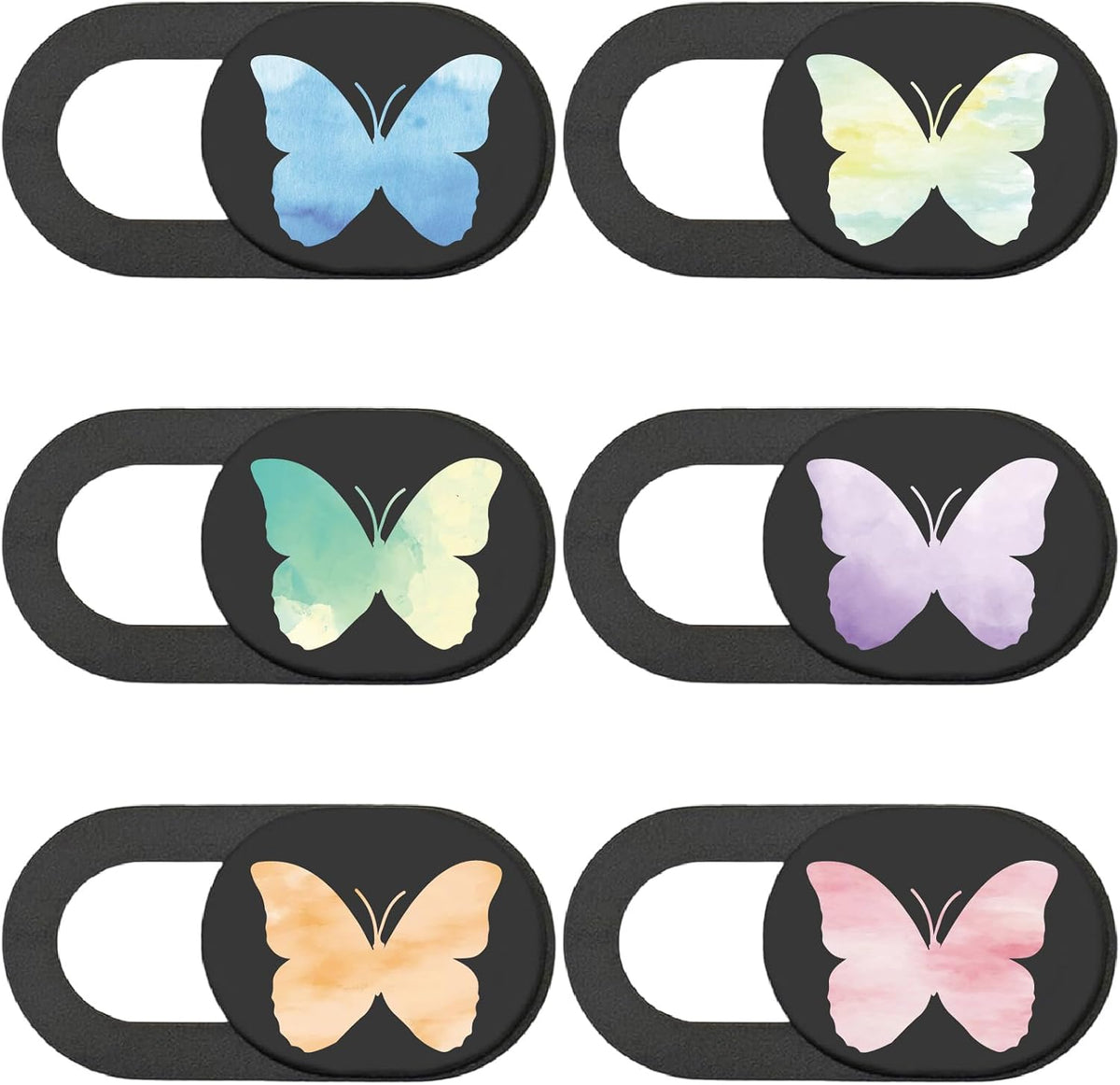 6Pcs 0.04 Inch Laptop Camera Cover Slide Butterfly Ultra Thin Webcam Privacy Cover Security Guard Slide Phone Webcam