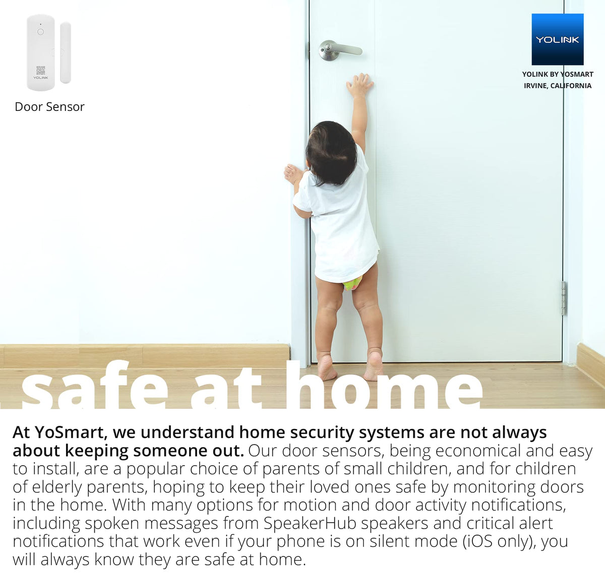 YoLink LoRa Smart Door & Window Sensor: Up to 1/4 Mile Open-Air Range, Door Left-Open Reminders, up to 5 Year Battery Life, Alexa, IFTTT, Home