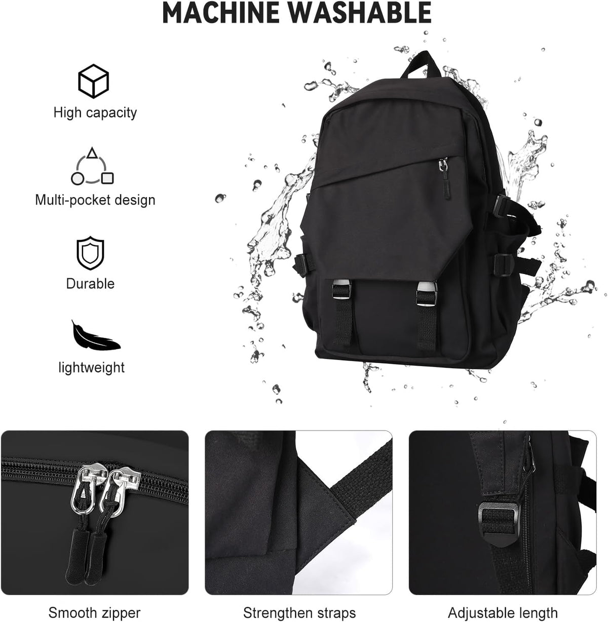 coowoz Daypack Backpack Casual Large upgraded version College Laptop for Men Women Water Resistant Lightweight School