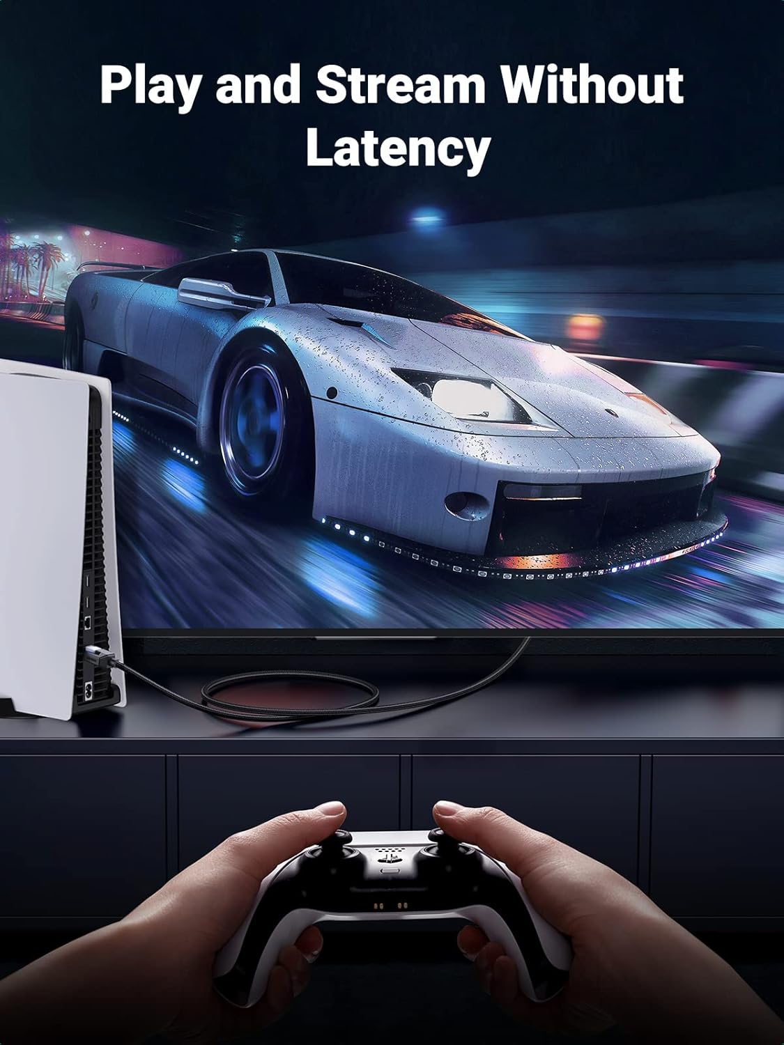 8 30FT, 40Gbps 2000Mhz Cat8 RJ45 PS5 PS4 PS3 30FT UGREEN Cat Ethernet Cable High Speed Braided Network Cord Shielded