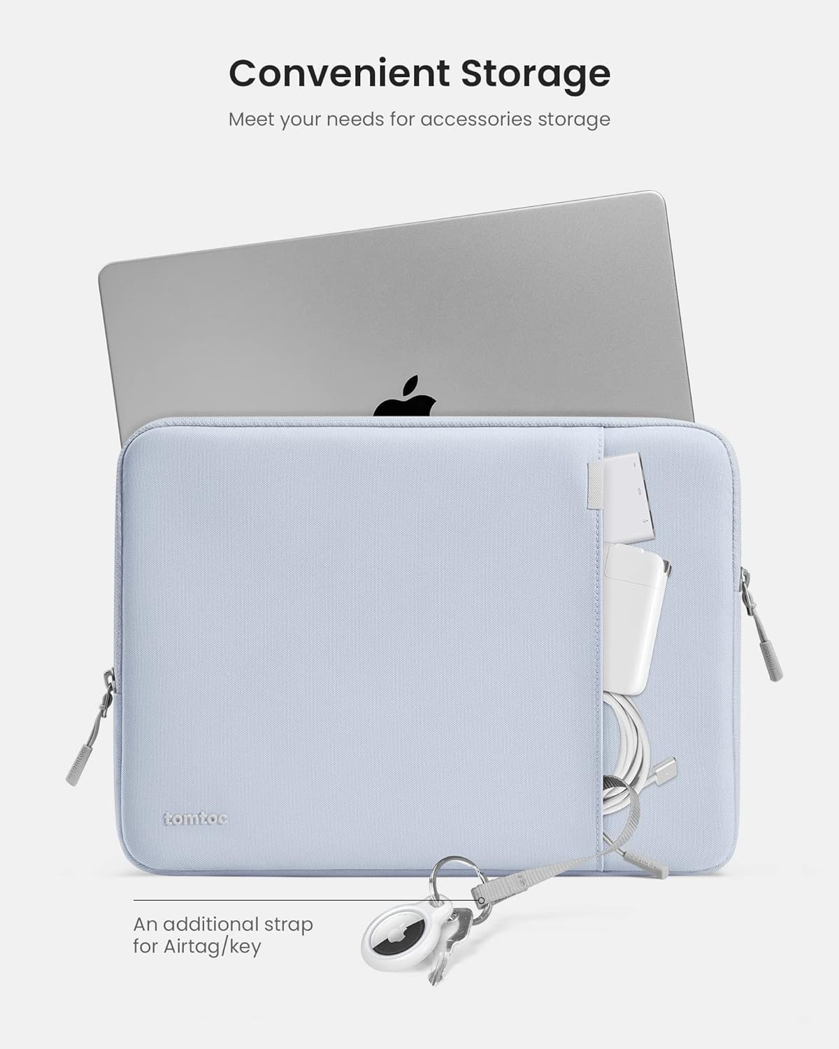 tomtoc 360° Protective Laptop Sleeve for 13-inch New MacBook Air M4/A3240 2025, M3/A3113, M2/A2681 M1/A2337 A2179 A1932, 13-inch MacBook Pro M2/A2686 M1/A2338, Water-Resistant Computer Case Bag