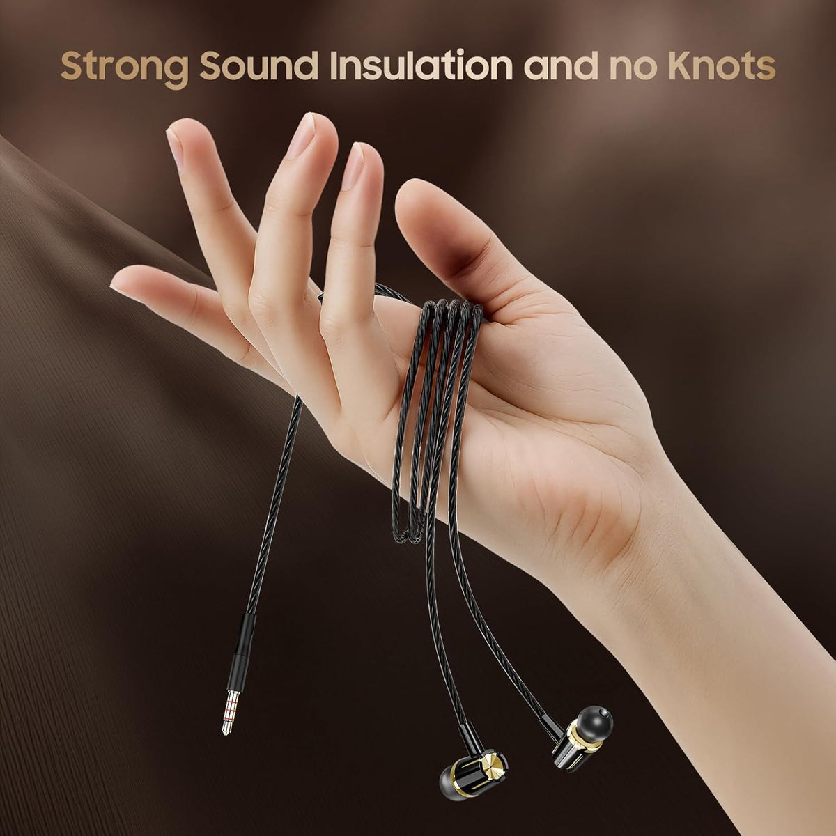 Rayleigh Wired Earbuds 5 Pack, Earbuds Headphones with Microphone, Earphones with Heavy Bass Stereo Noise Blocking, Compatible with iPhone, with iPad and Android Devices, MP3, Fits All 3.5mm Devices