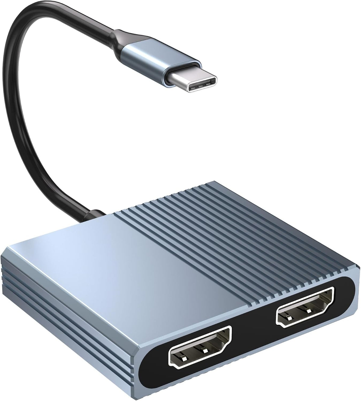 Aibilangose 2 USB C to Dual HDMI Adapter for Dell/HP/MacBook, HDMI Splitter Extended Display, Double hdmi for Monitors
