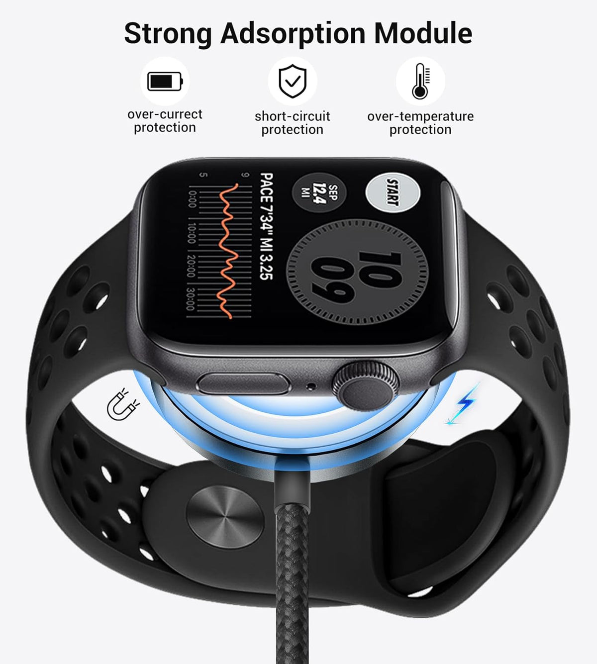 Temdan for Travel Vacation Essentials,3 in 2 USB C Cable for Apple Watch Charger/iPhone 16 Charger/Lightning,Multi Charging Cable Cord,Camping Essentials,Designed for iWatch &iPhone 16-12-4FT Black