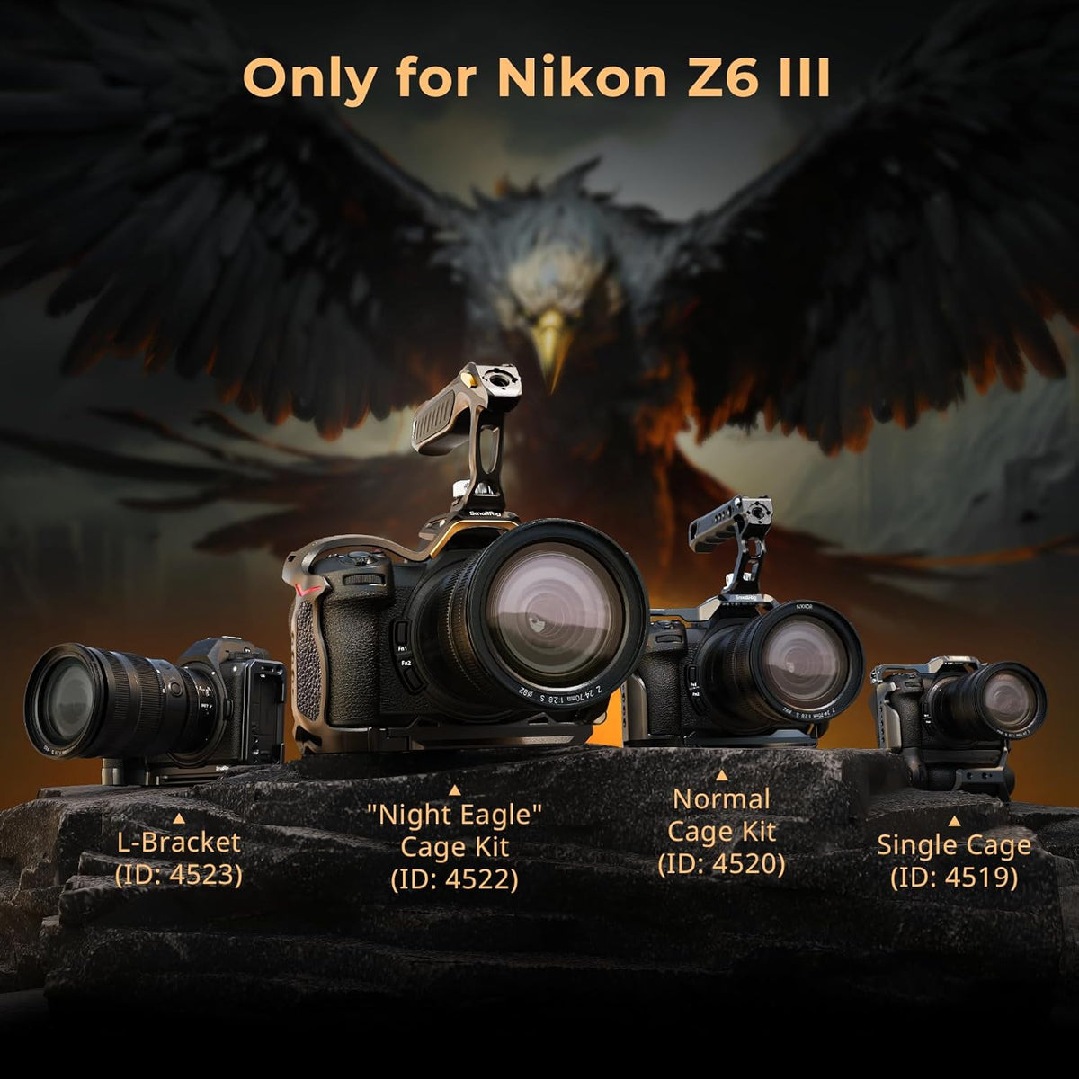 SmallRig Z6 III Camera Cage Kit for Nikon Z6 III, with Top Handle and Cable Clamp, Aluminum Alloy Camera Full Cage Kit with Anti-Twist Design, Built-in Quick Release Plate for Arca-Swiss - 4520