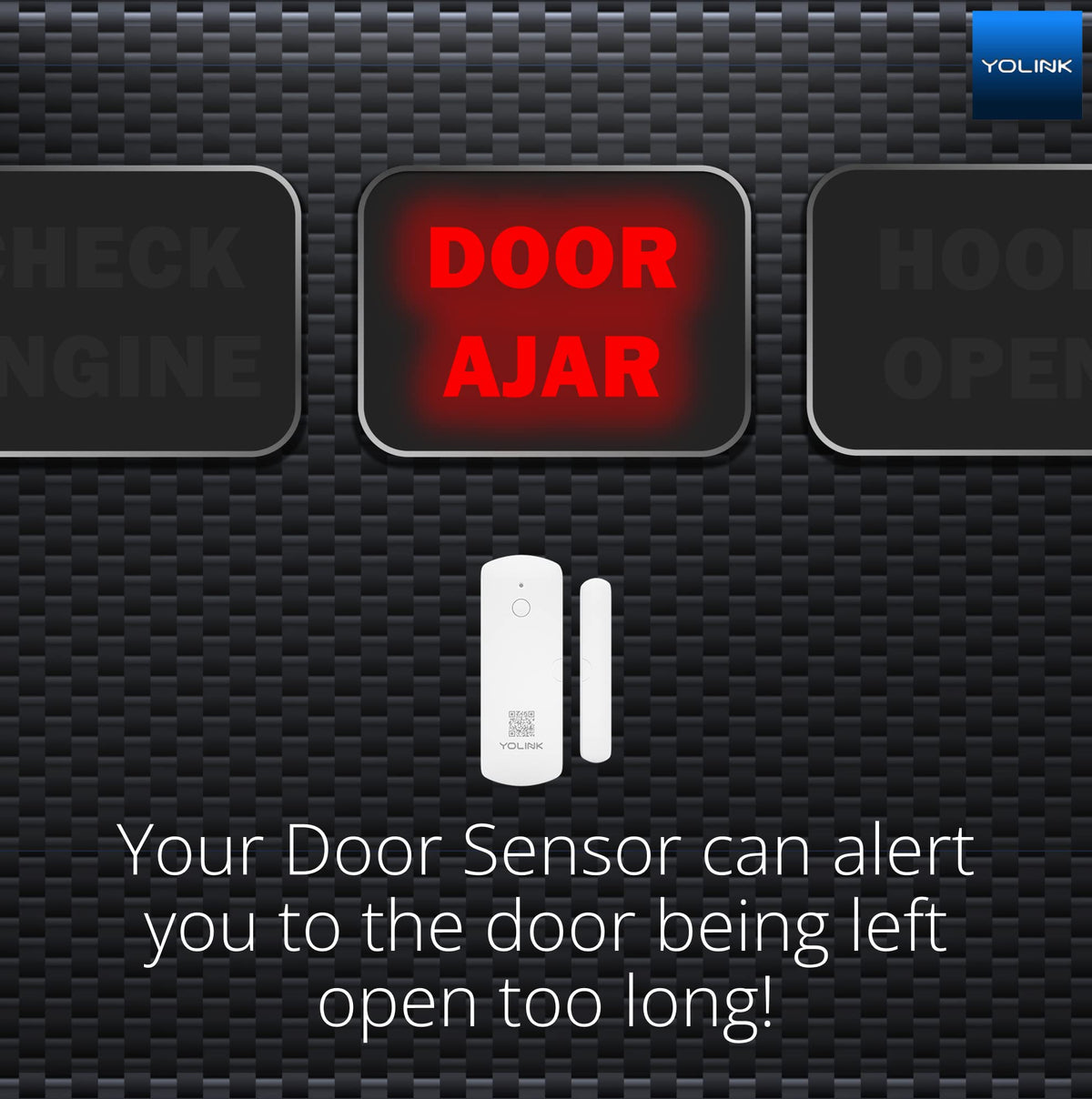 YoLink LoRa Smart Door Sensor Starter Kit: - 1/4 Mile Open-Air Range, Door Left-Open Reminders,5 Years Battery Life, SMS/Text, Email & App Alerts