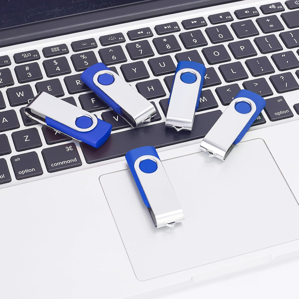 256MB Bulk Flash Drives 50 Pack, EASTBULL USB 2.0 Fast Speed Flash Drives Bulk Swivel Thumb Drives Pack (Blue)
