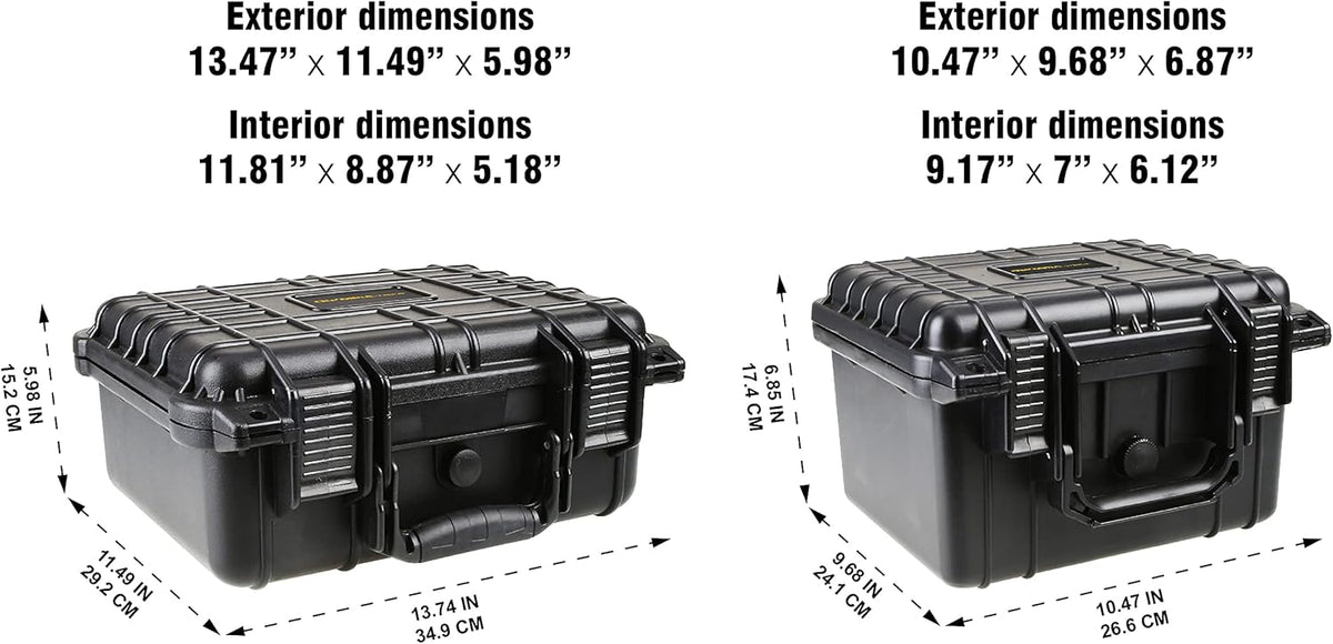 Olympia 13.47" Waterproof Hard Case with DIY Customizable Foam, Fit use of Gear, Equiment, Camera and so on