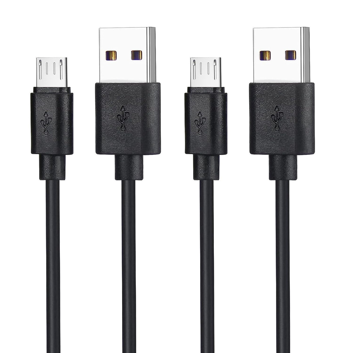 A15 S7 J7 S2 J3 S10, 3ft, 2-Pack Micro USB Old Android Phone Charger Cord for Samsung Galaxy Galaxy A Tab Black