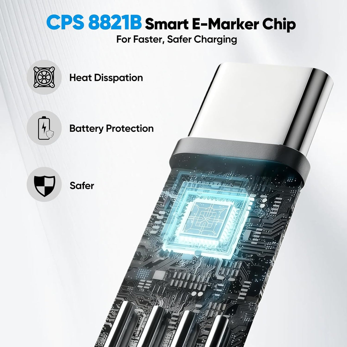 6 inch 3.2 2 20Gbps 240W 4K@60Hz Short USB C Data Cable with USBC Gen High Speed Data Transfer & PD Charging & Video