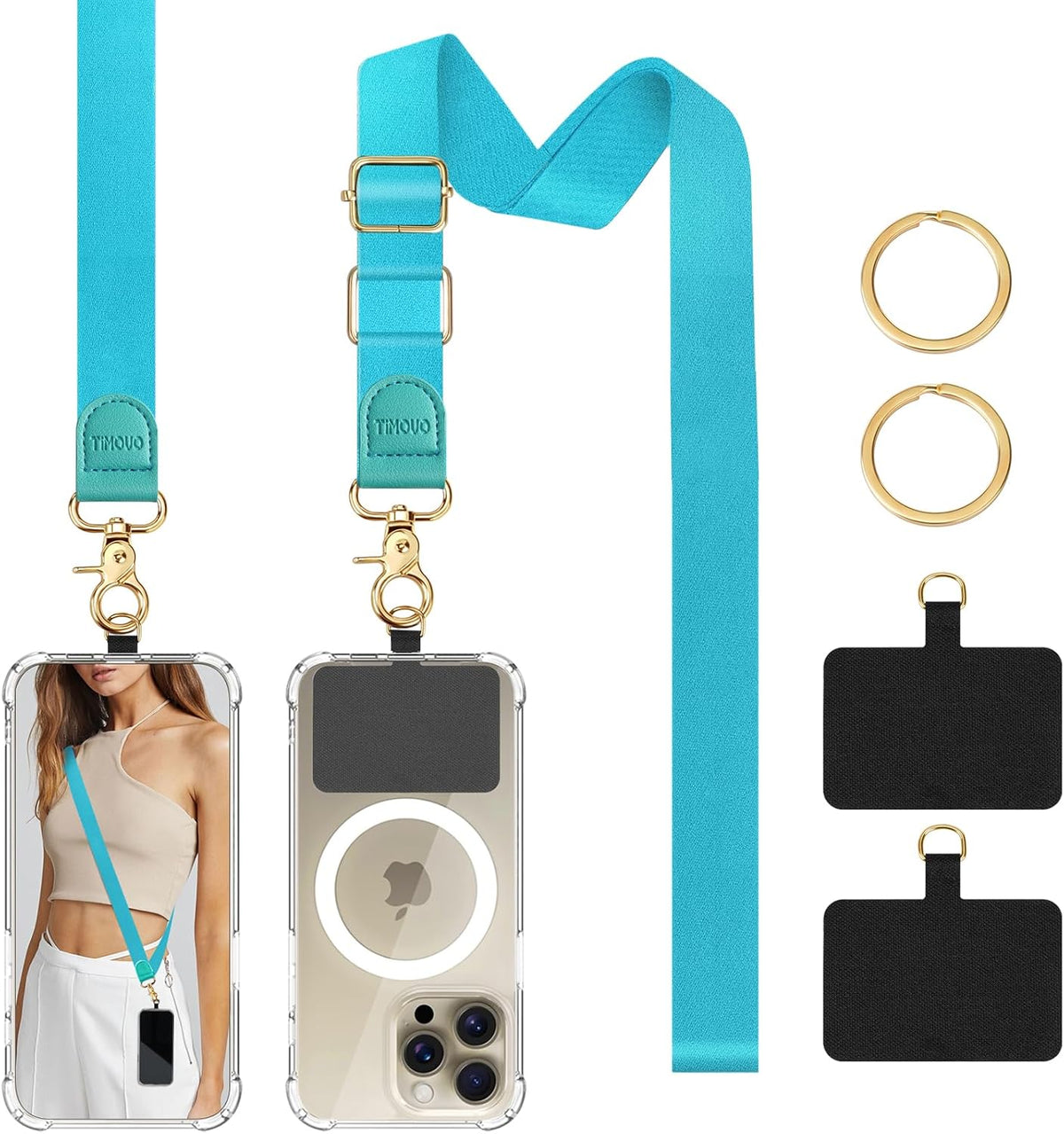 TiMOVO Phone Lanyard Crossbody Wrist Strap, Adjustable Anti-Theft Strap for Smartphone Case