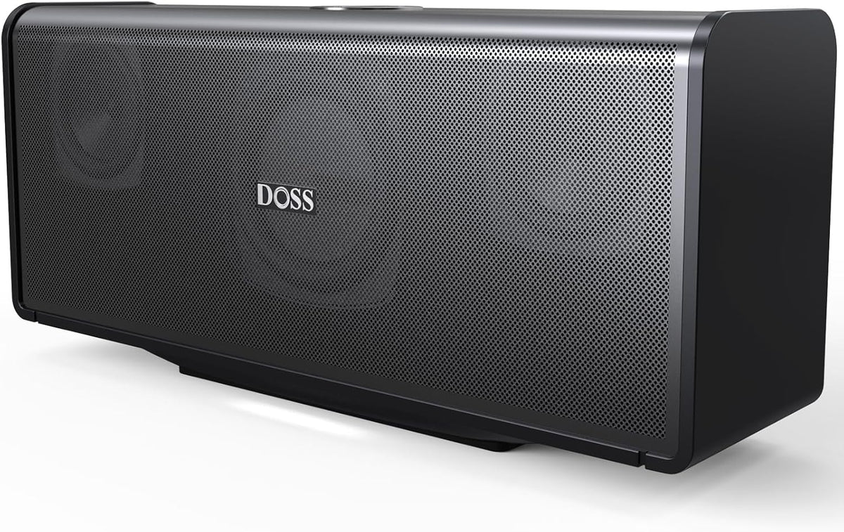 DOSS SoundBox Ultra Bluetooth Speaker with 2.1 Channel Audio, 80W Superior Sound with Deep Bass, Two DSP Technologies, 18H Playtime, BT 5.3, Wireless for Home, Office, Room-Black