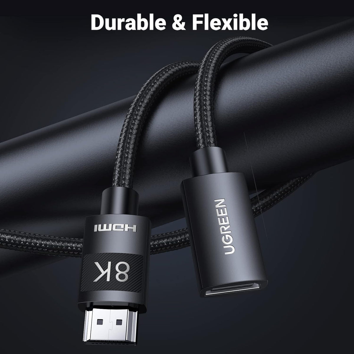 8K 10K 2.1 4K 2023/PS5/Xbox 1.5FT UGREEN HDMI Extender HDMI Extension Cable Ultra High Speed Cord Male to Female