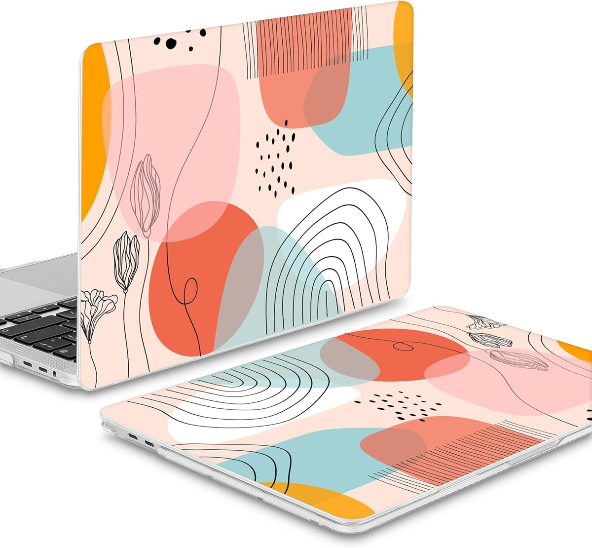 Mektron for MacBook Pro 16 inch A2141 Case 2020 2019 Release with with Retina Display & Touch Bar & Touch ID, Abstract Artistic Plastic Hard Shell Cover Keyboard Skin Screen Film