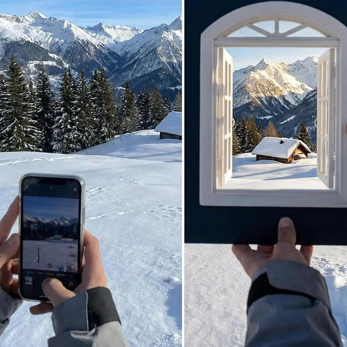 Generic Window Frame Photo Prop | Photoshoot Viewfinder Aid | Window View Photography Props | for Party Landscape