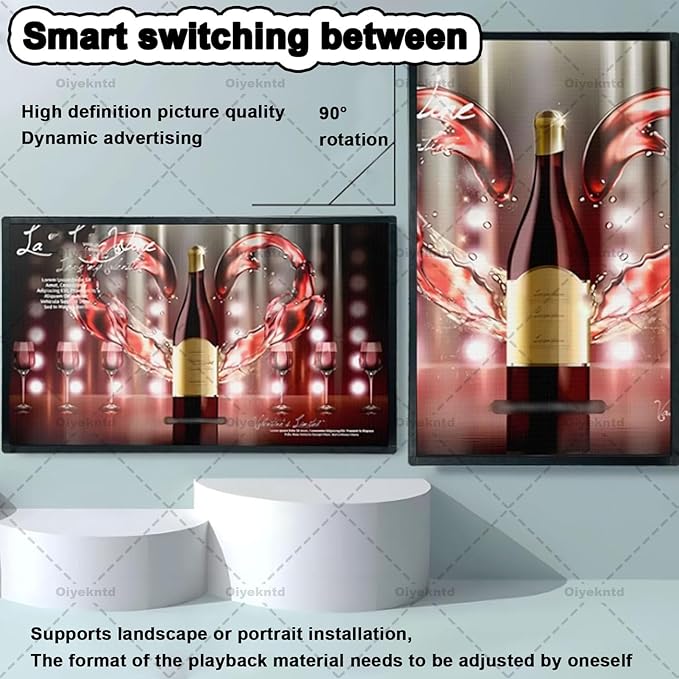 Commercial Digital Signage Display Advertising Media Player Portrait and Landscape Digital Signage Player Smart Split Screen for Restaurants Cafes Salons &amp Shops 43in
