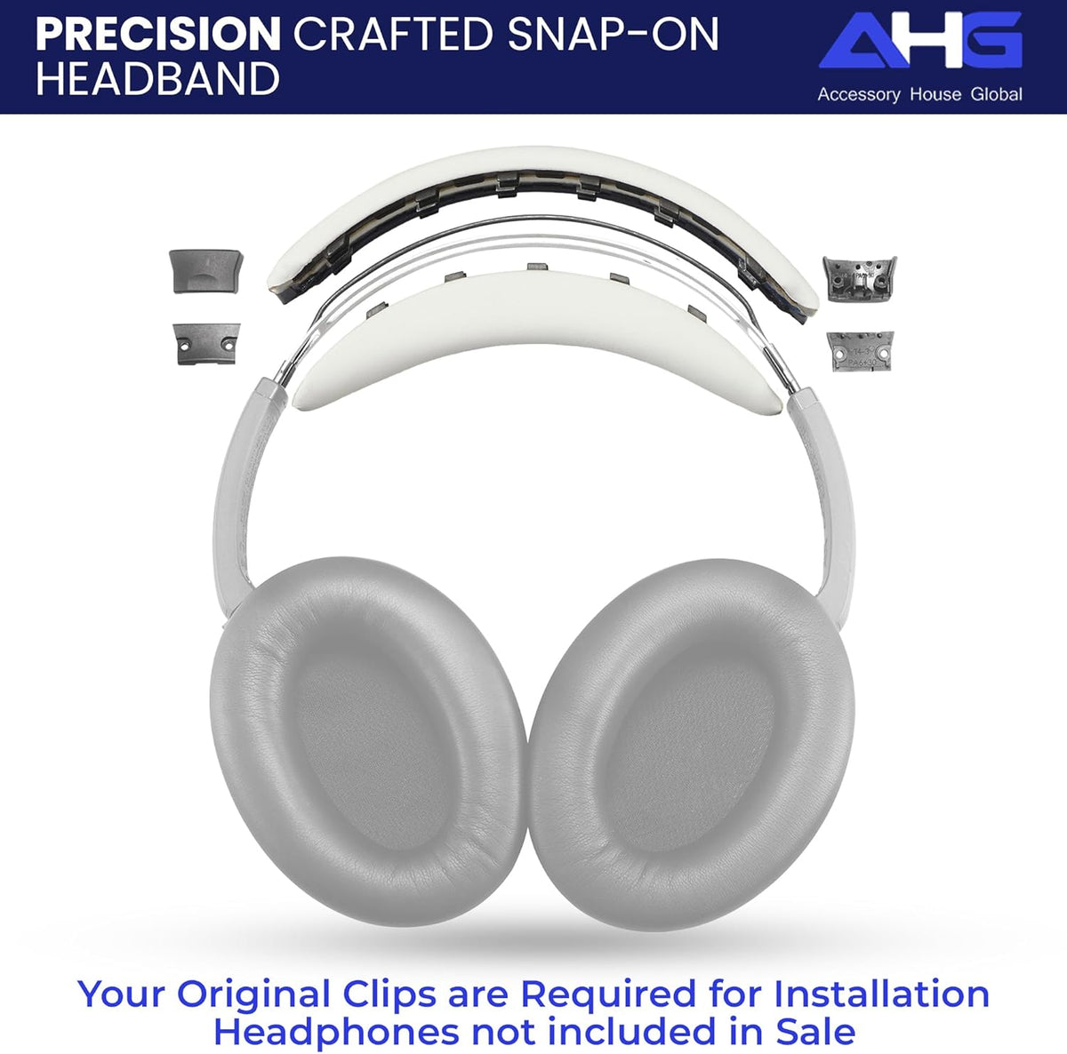 Replacement QC Ear Pad and Headband Pad Kit Cushion. Compatible with Bose QuietComfort (2023) QC45 QC35 QC35 II QC SC QC SE Wireless Noise Cancelling Headphones (White)