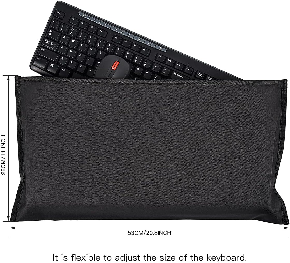 iKammo /108 Cover(20.8 11 Inch) Keyboard Dust Cover for Universal Computer Keyboard, PC Bag Pouch Case for Full Size PC