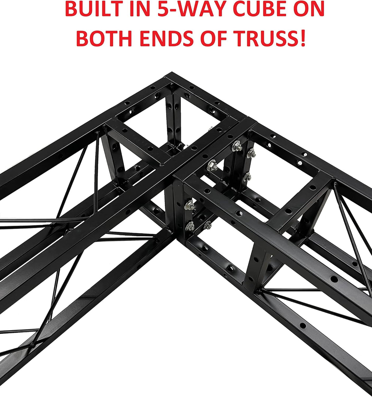 Cedarslink 2 Meter 6.56 ft. Square 8"x8" Black Trussing Box Truss Section Bolted