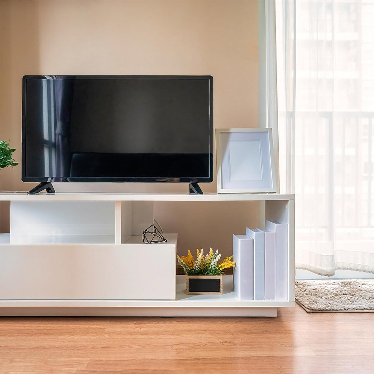 IMUSINICE Setup Tv Support Base and Tabletop Tv Stand Replacement with Screws Suitable for Living Room and Home