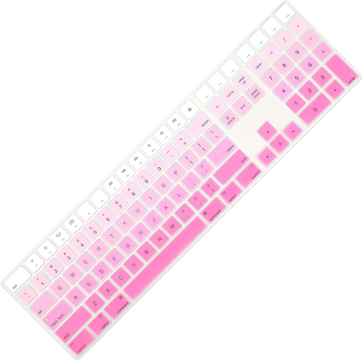 Allinside Ombre Pink Cover for Apple iMac Magic Wireless Keyboard with Numeric Keypad MQ052LL/A A1843 US Layout