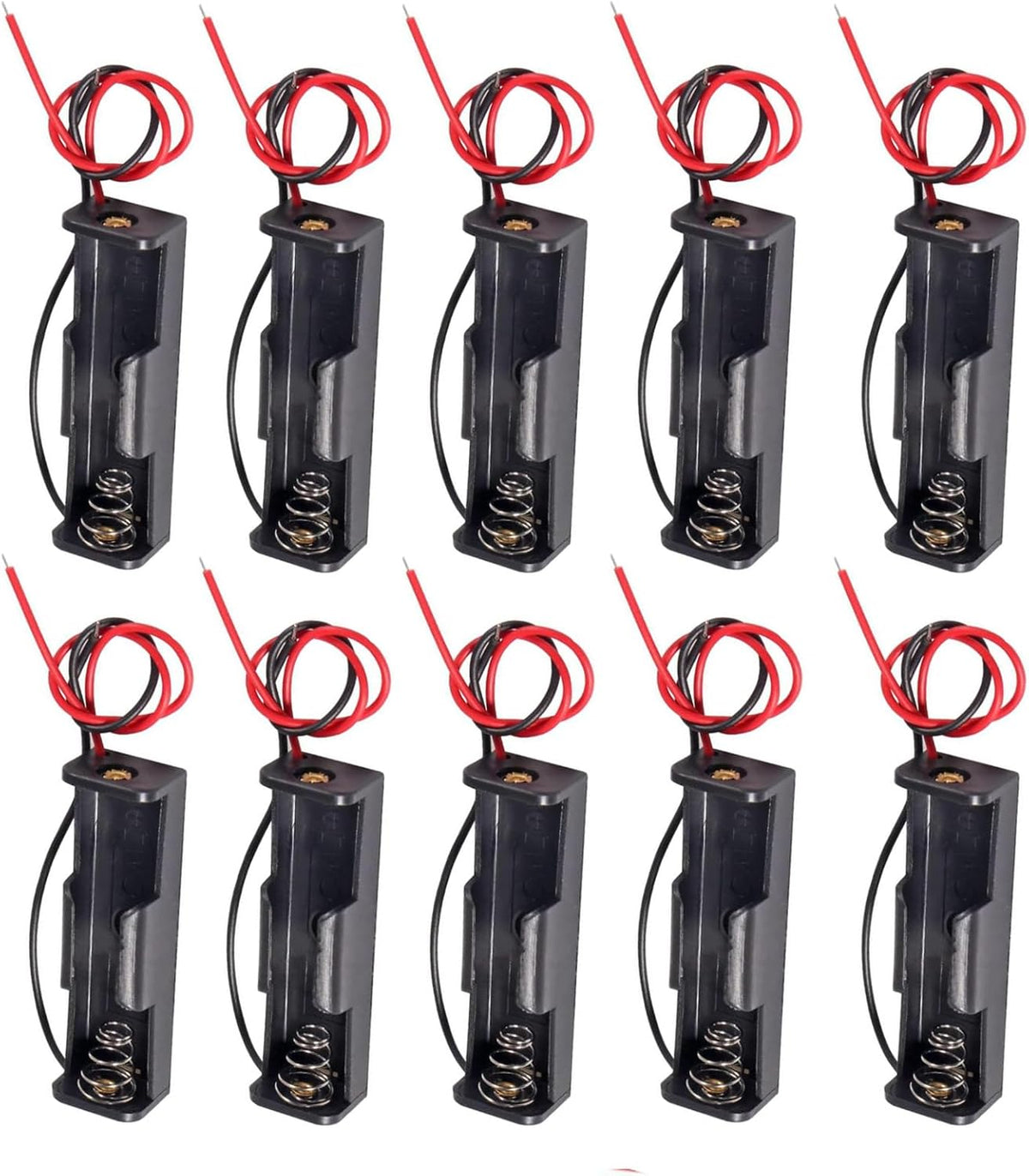 hrsyyl 10pcs 1x 1.5V Single AA Battery Holder AA Battery Holder AA Battery Holder with Wires