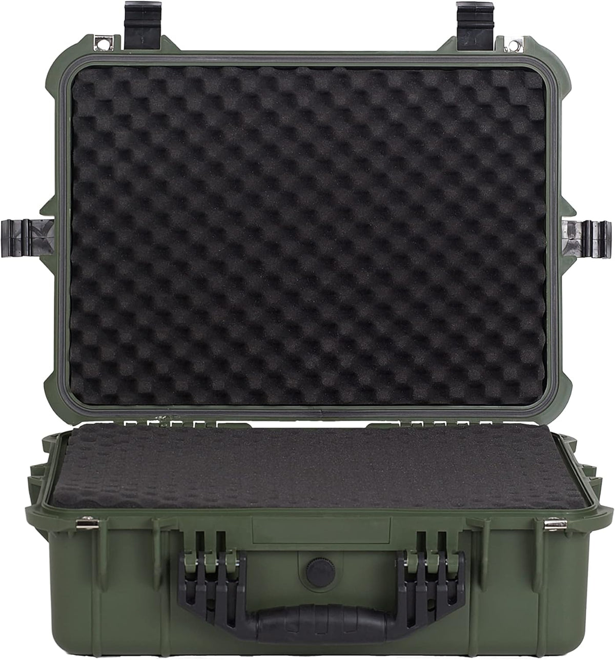 MEIJIA Portable Waterproof Protective Case,Hard Camera Case,Customized Fit Foam Inserted, Elegant Black,Fit for Camera, Equipments, Lens,Drones(Black)