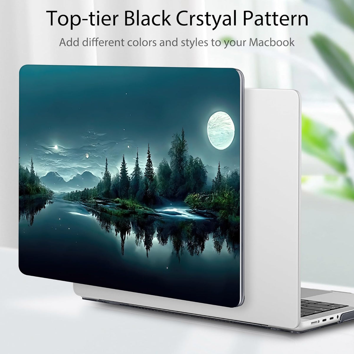 Tuiklol for MacBook Pro 14 Inch Case 2024-2021 Release M4 A3112 A3401 A3185/M3 A2918 A2992/M2 A2779/M1 A2442 Pro/Max,Hard Shell Case with Keyboard Cover & Screen Protector for Touch ID,Night Forest