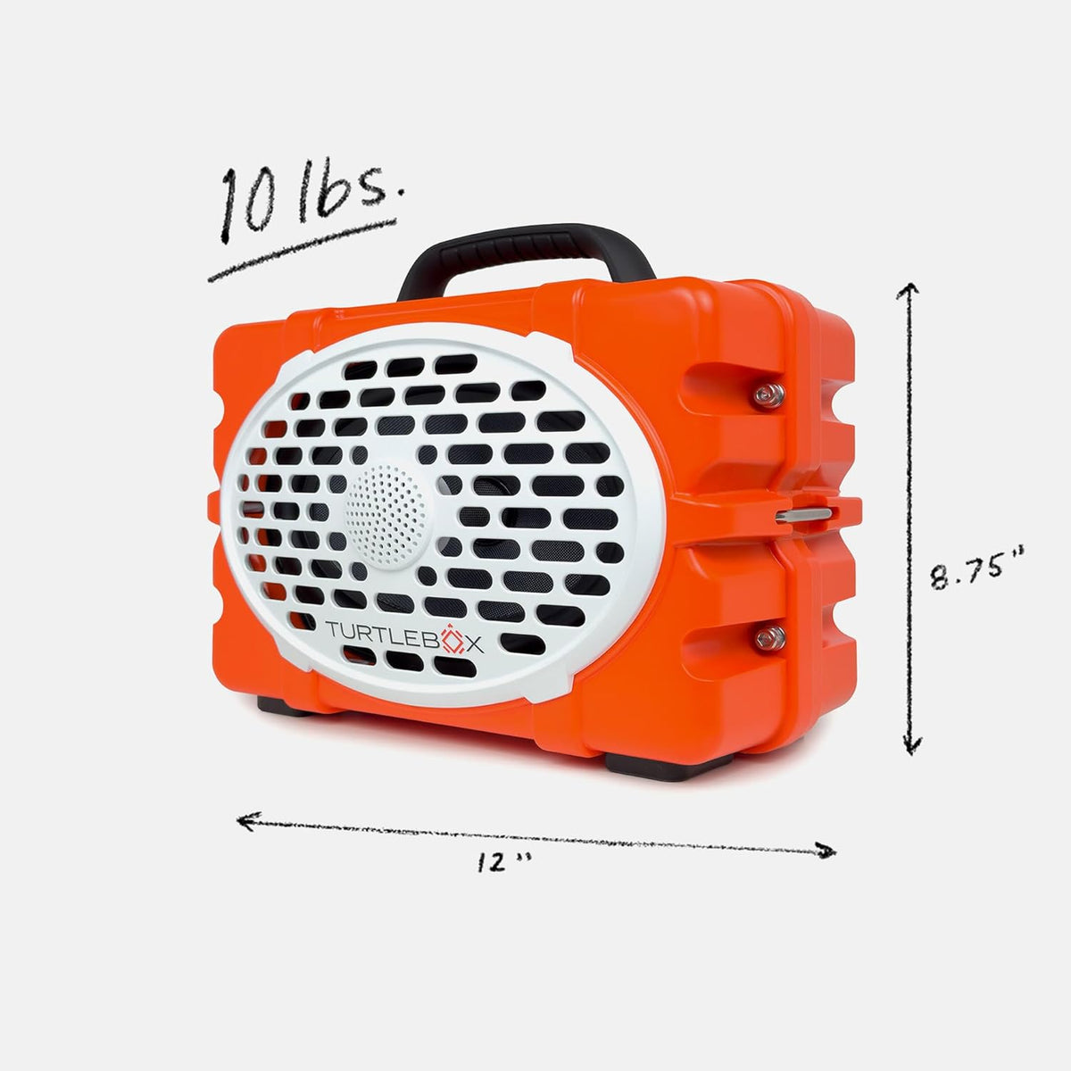 Turtlebox Original Gen 3: Portable Outdoor Bluetooth Speaker – Ultra-Loud (120dB), Waterproof (IP67), Rugged, Impact-Resistant, 3-Day Battery | Party Mode: Unlimited Pairing Stereo, Orange/Hot Pink