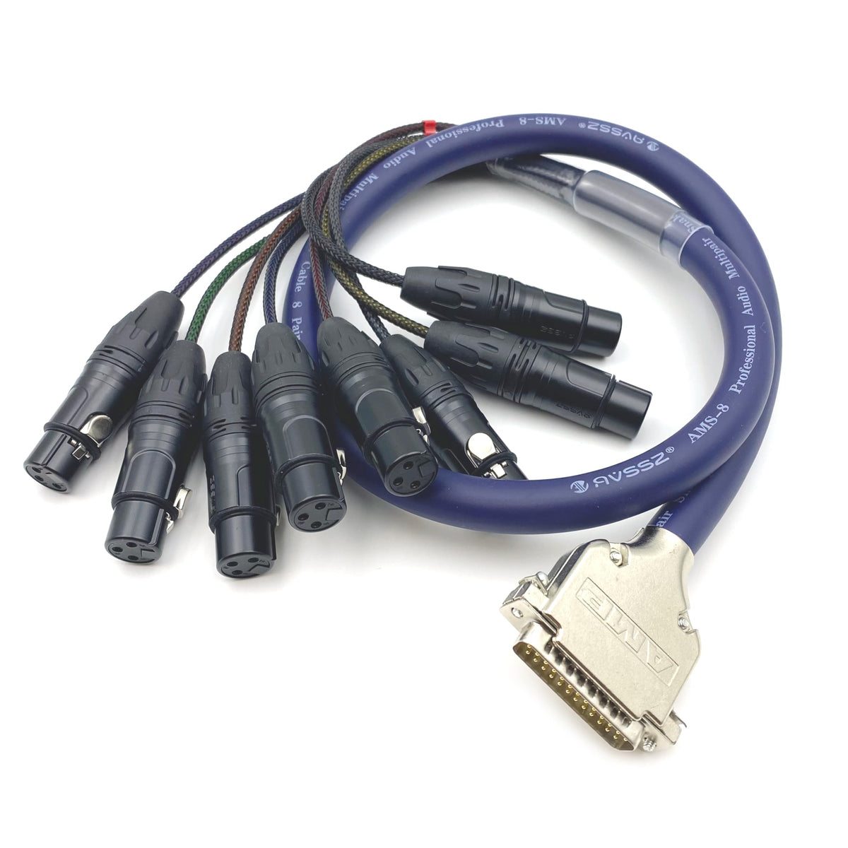 BOUUNCIY 6.56ft DB25 to XLR Female Snake Cable, DB25 Male to 8 Channel XLR 3Pin Female Balanced Snake Cable D-Sub SnakeCable Pat