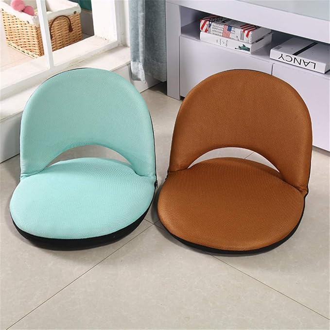 Adjustable Floor Chair Padded Gaming Chair with Back Support Foldable Meditation Chair Tatami Couch-beds for Indoor Floor Leisure Reading Watching Gaming