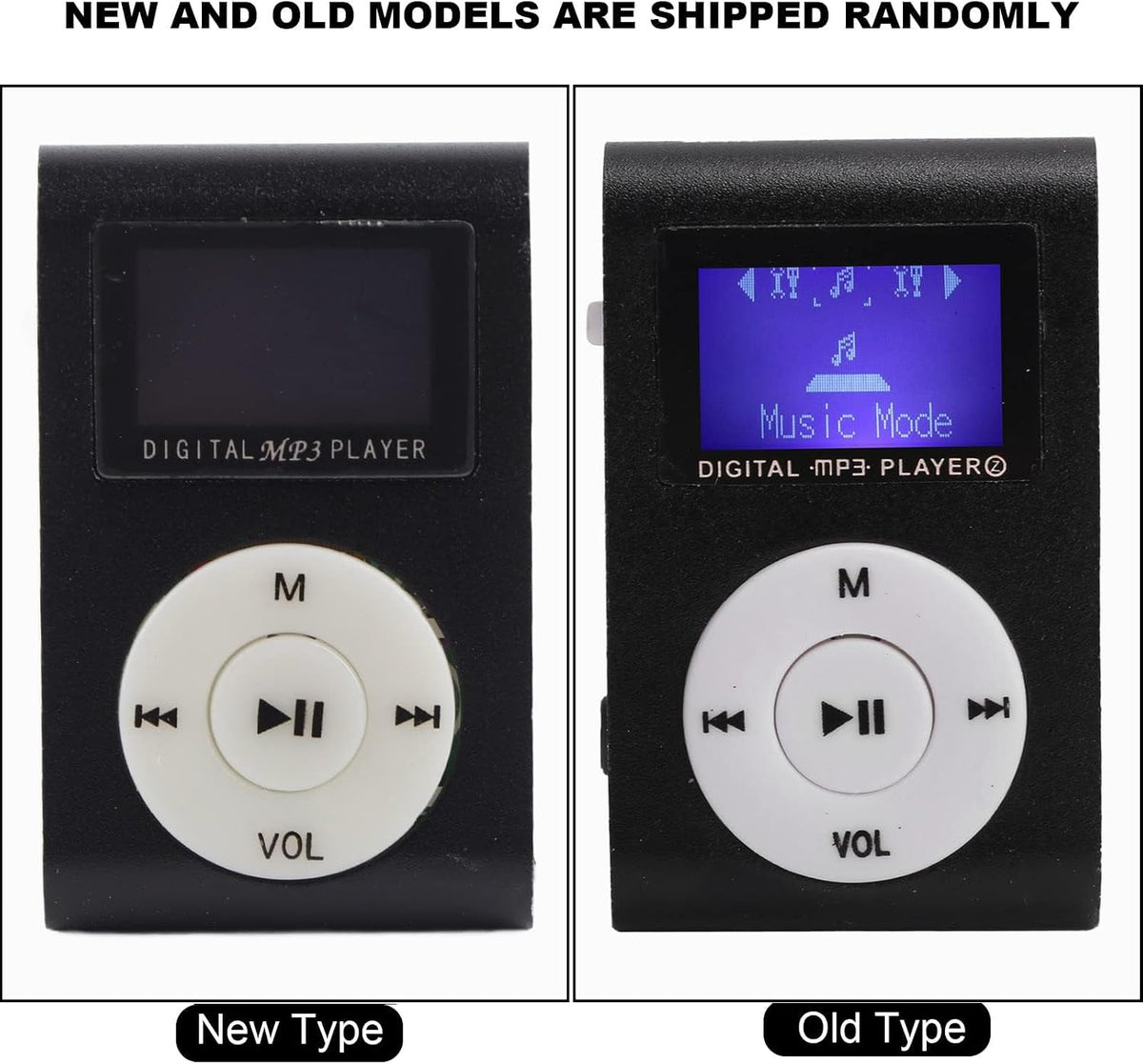 GOWENIC MP3 32GB Player, Portable Music Player with Back Clip and LCD Screen for Walking Running, Supports Memory Card
