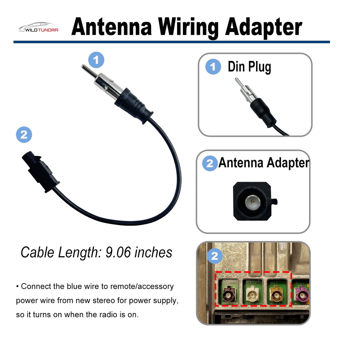 16Pin 2011-2020 16Pin F150 250 350 450 550 ISO Aftermarket Radio Harness Adapter for Ford with Radio Antenna Adapter