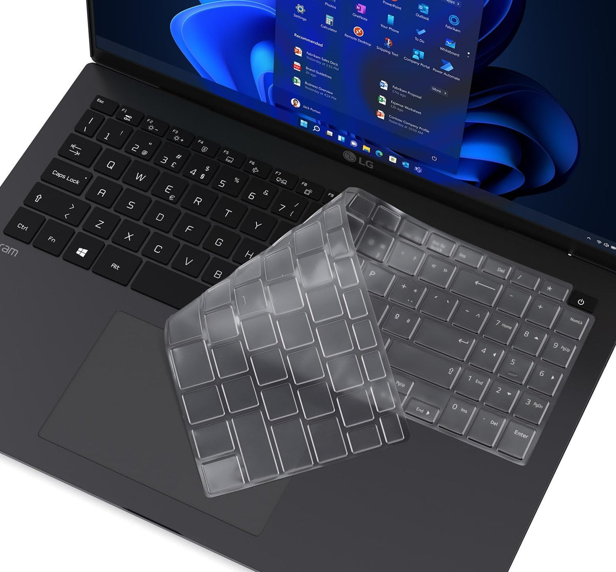 Keyboard Cover for 16" LG Gram 16Z90TP 16Z90T 16Z90S 16Z90SP 16T90SP 16Z90Q 16Z90P 16Z90R 16T90R 16Z90RS 16T90Q 16T90P Laptop, LG Gram 16 Pro Keyboard Skin Protector - TPU