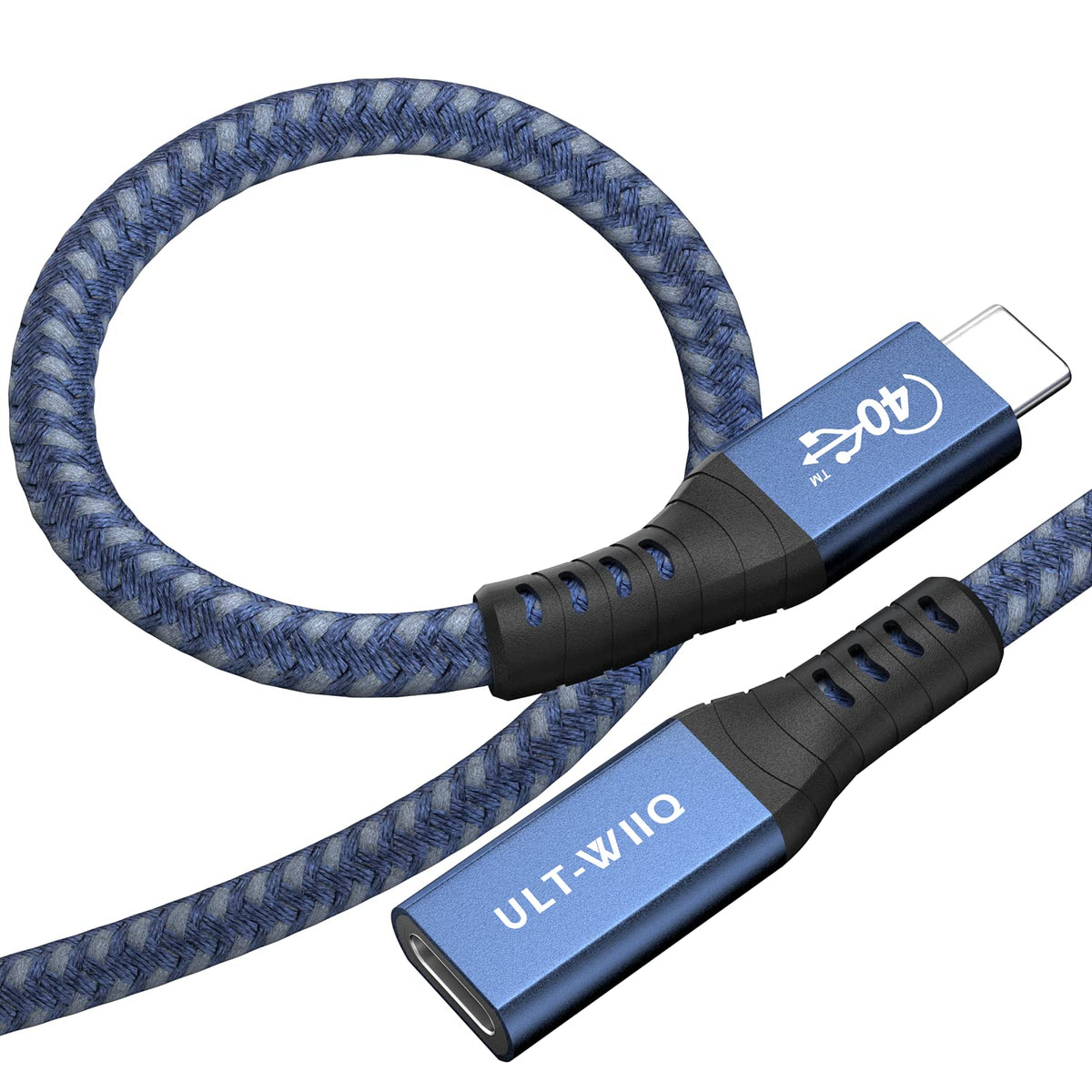 USB4 Extension Cable 2.62Ft, Thunderbolt 3 & 4 Extension Cable, USB C 4.0 Support PD 100W 20V5A, 40Gbps Transfer, 8K@60Hz, 6K/4K@60Hz Video for Dell/HP/Anker Dock, MacBook, iMac, Dell XPS, Intel NUC
