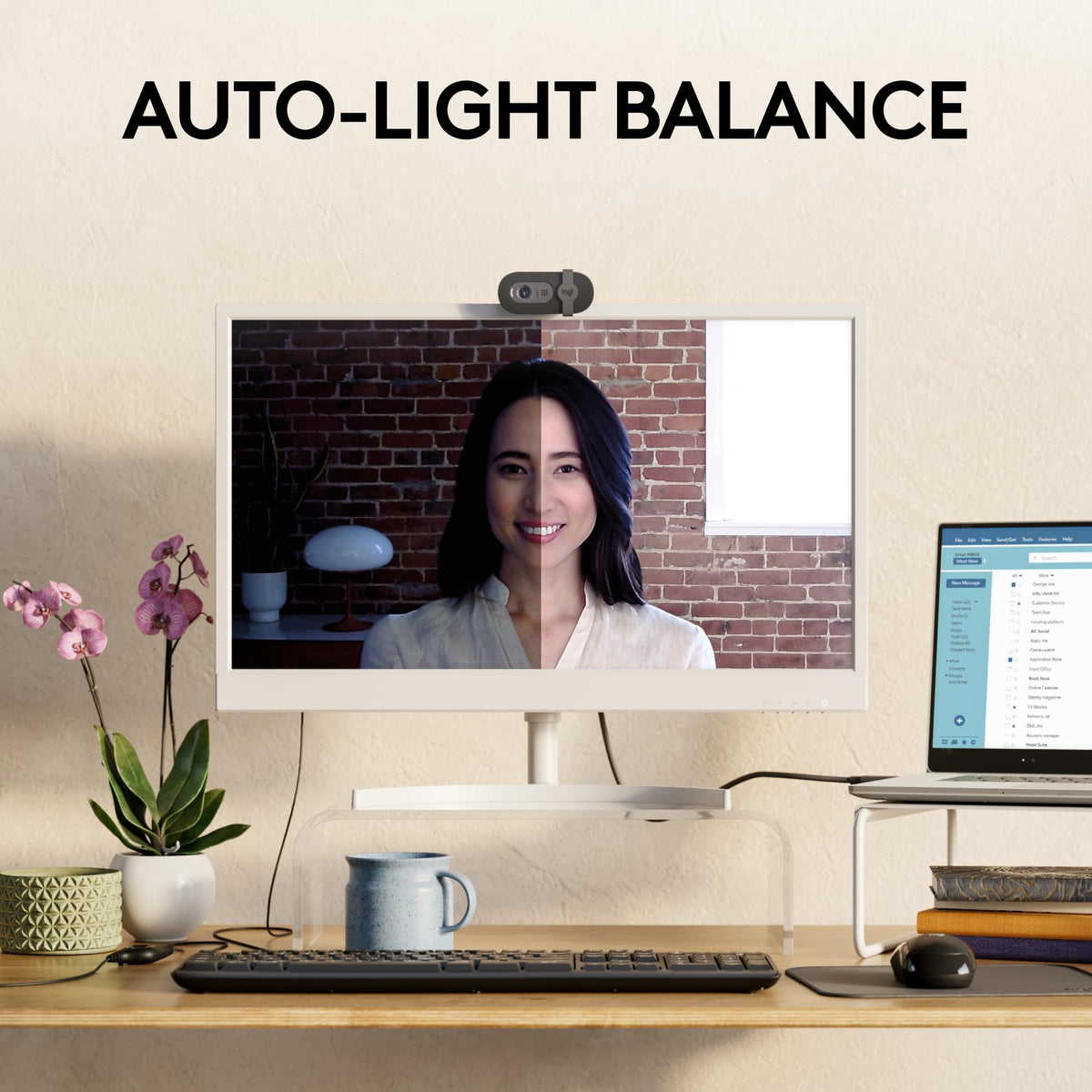 Logitech Brio 101 Full HD 1080p Webcam for Meetings, Streaming, Desktop, Laptop, PC - Built-in Mic, Shutter, Works with Zoom, Microsoft Teams